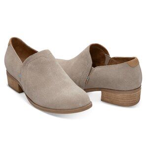 Tom's Women Shaye Slip On Leather Shoetie - Taupe - Size 6.5